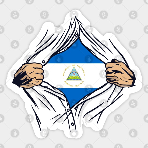 Proud Nicaragua Flag, Nicaragua gift heritage, Nicaraguan girl Boy Friend Nicaraguaense Sticker by JayD World